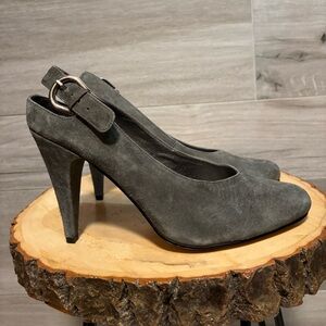 Steve Madden Honee Suede Leather Sling Back Closed Toe Pumps size 10